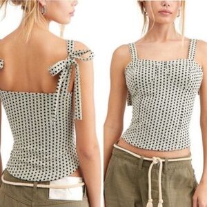 Free People Sunflower Tie Strap Corset Top